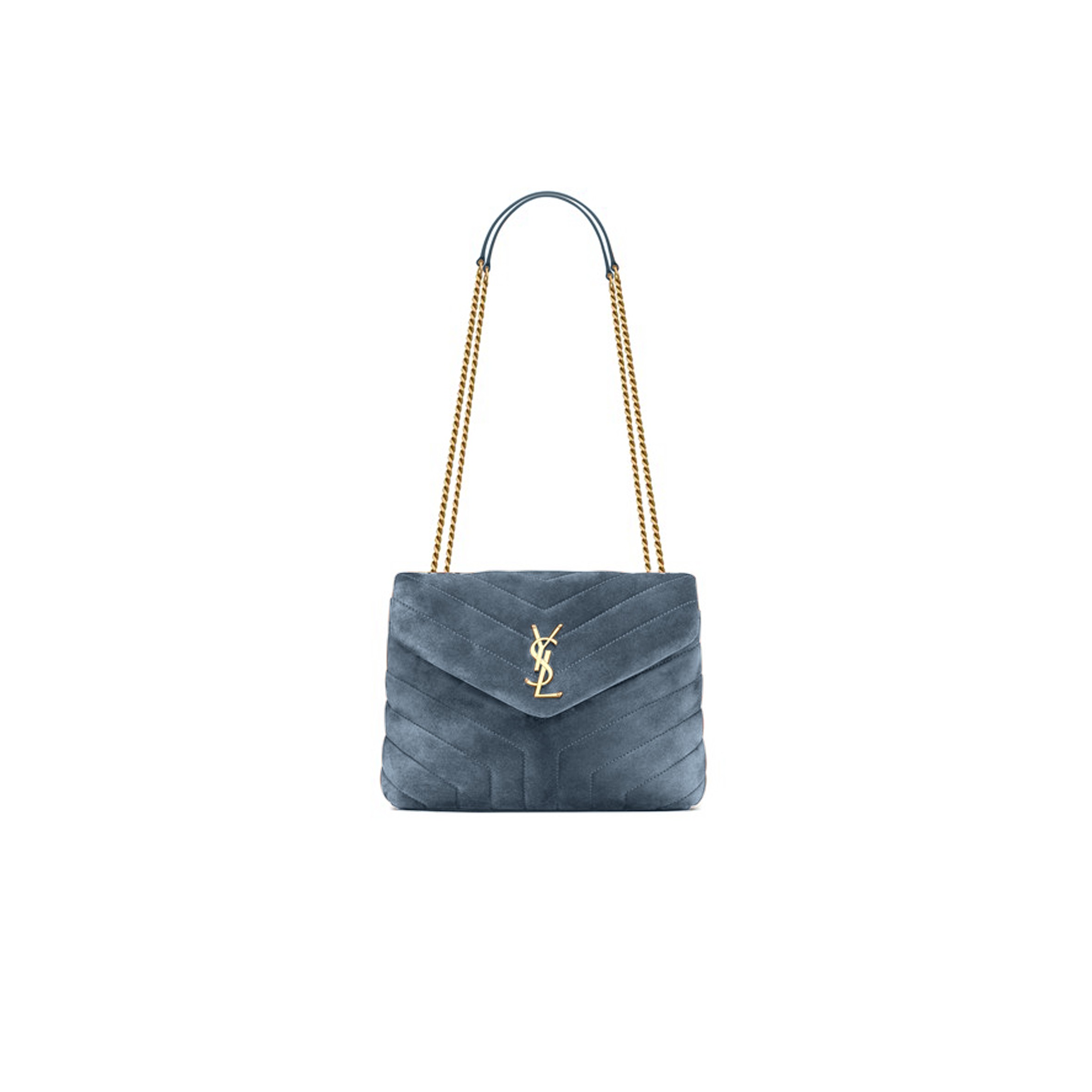 YSL LOULOU SMALL CHAIN BAG IN SUEDE 494699211356 (20*14*7cm)